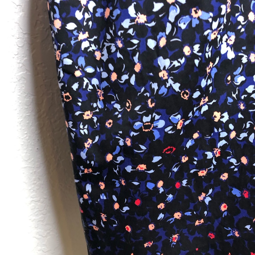 Talbots white pink blue floral ombre short sleeve sheath dress size 6 Petite 6P - Picture 5 of 16